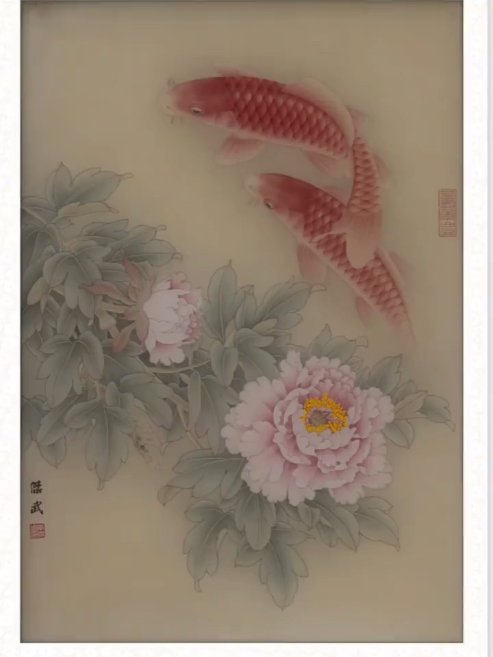 李杰武工笔鲤鱼,鲤鱼画法!