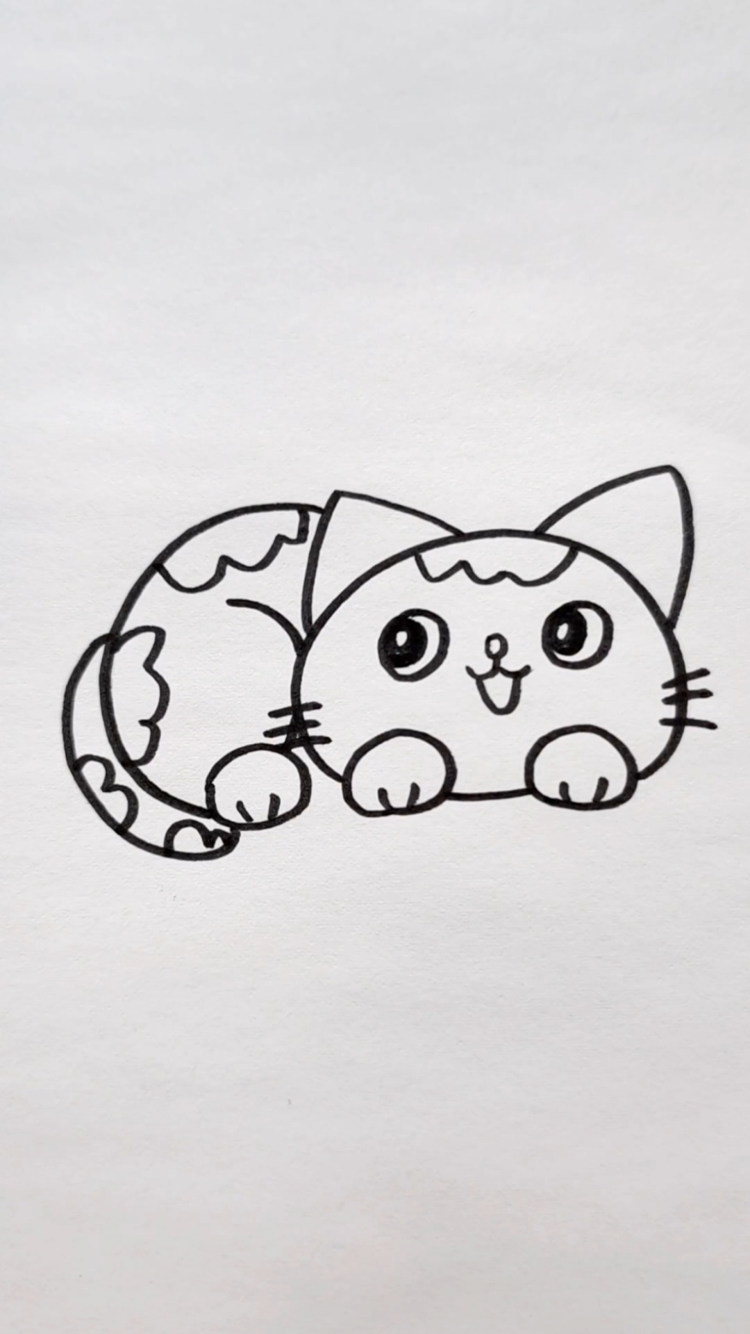 超简单的小猫简笔画