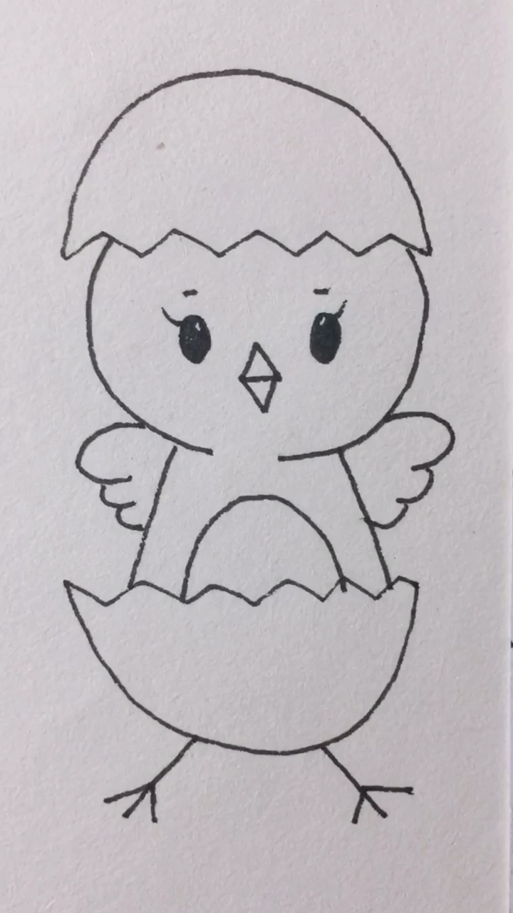 #简笔画#学画小鸡简笔画