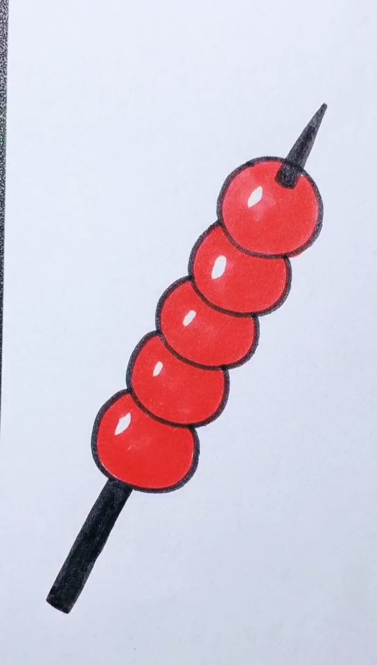 #简笔画#冰糖葫芦简笔画，有爱吃的吗