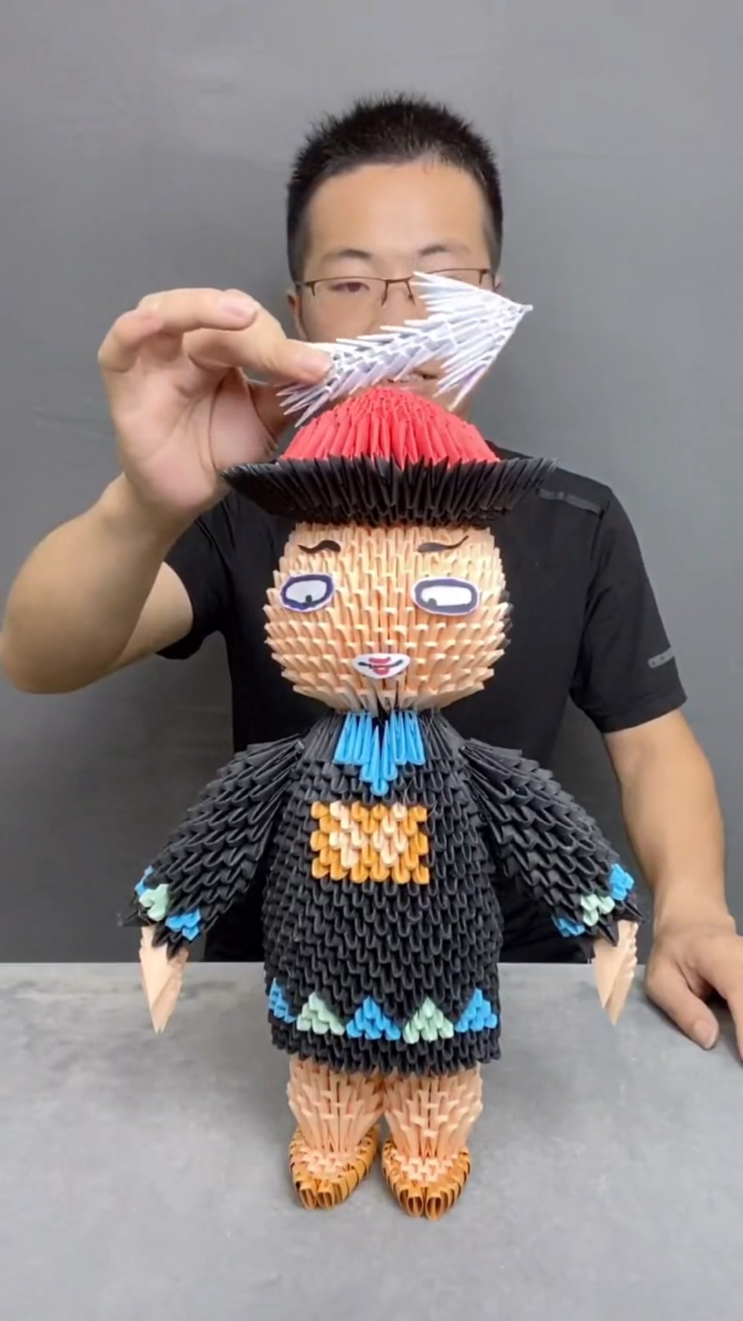 #手工制作#手工折纸作品僵小鱼,像吗