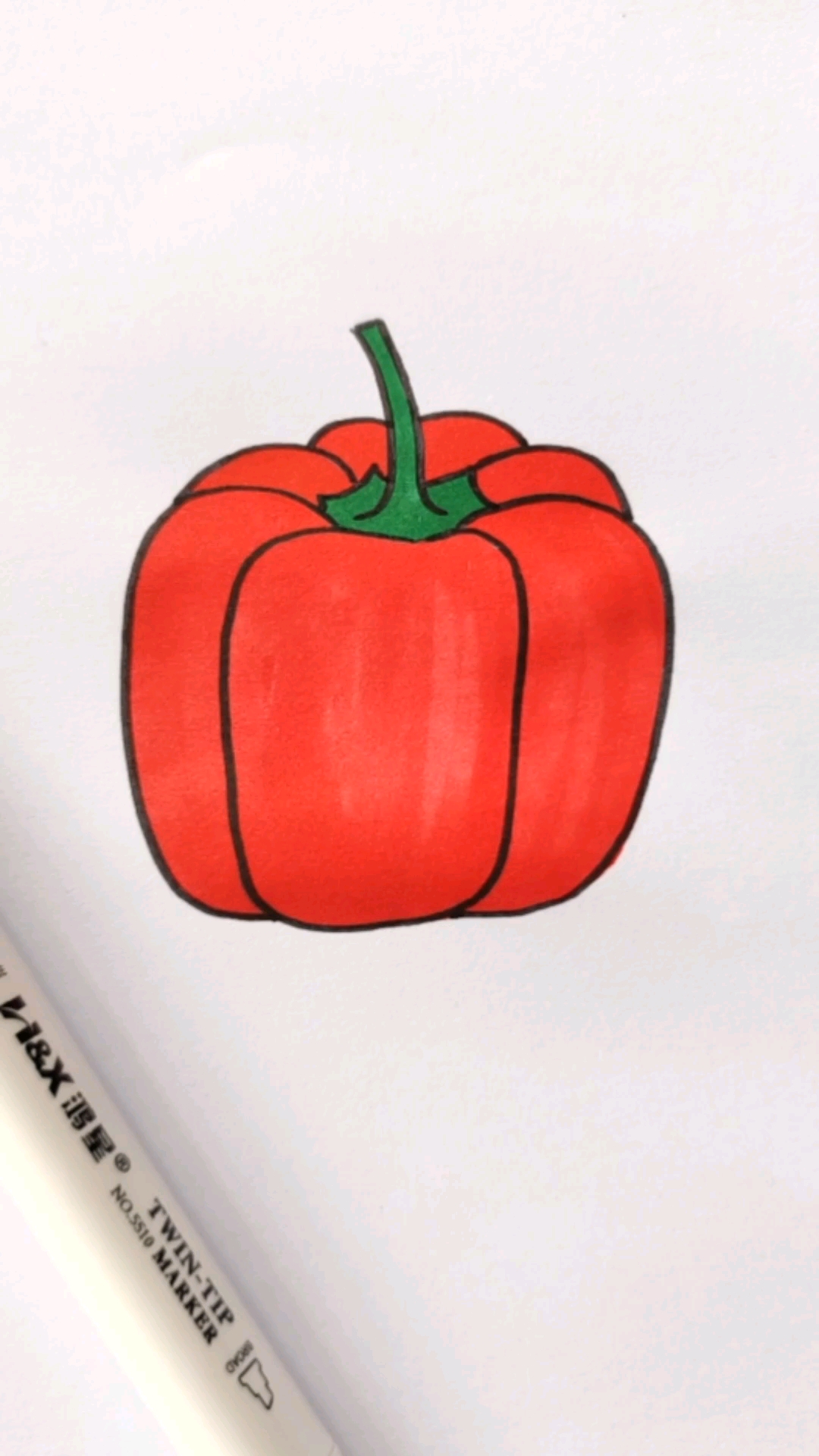#简笔画#红菜椒