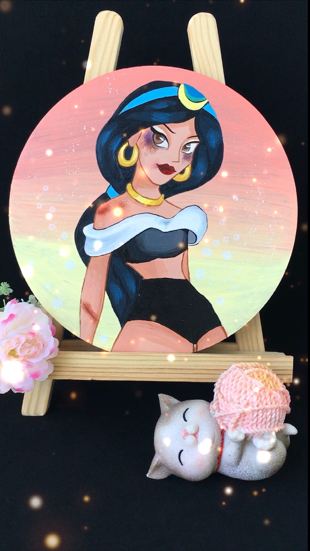 #迪士尼公主#老妈画的茉莉公主,王子看完已哭晕～