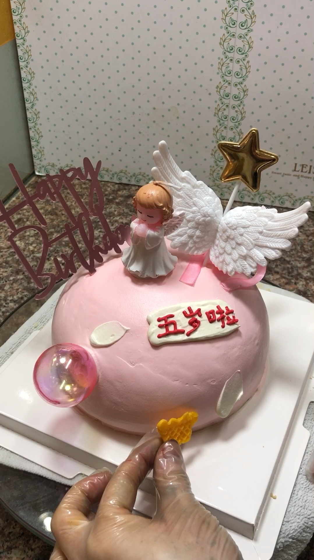 #卡通蛋糕#天使的翅膀