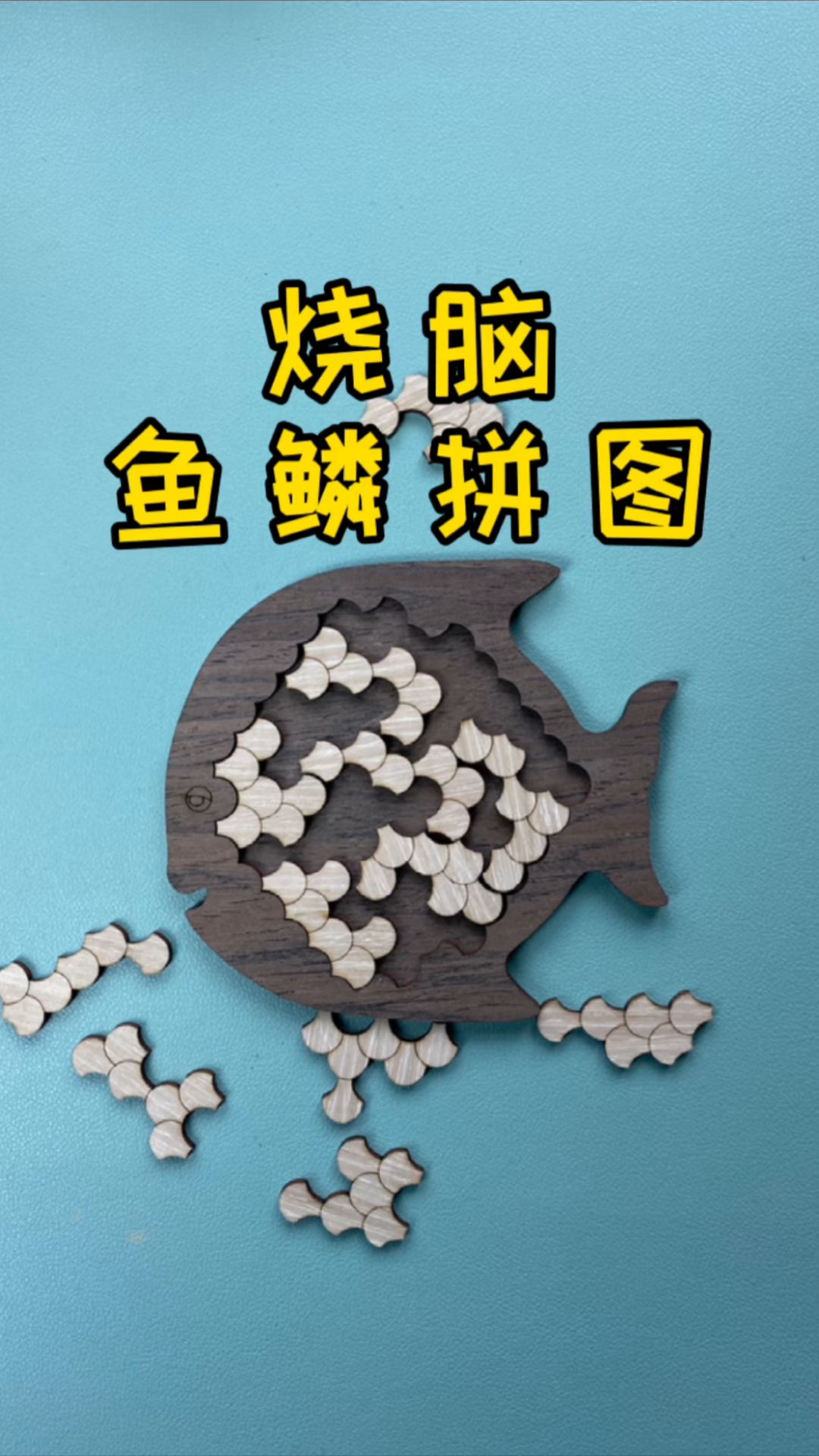 #迷惑行为大赏#创意鱼鳞拼图，怎么少了一块？