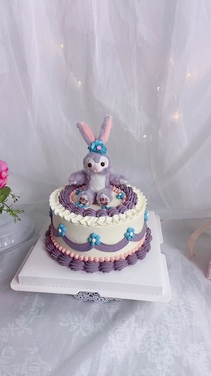 #生日蛋糕#复古花边星黛露蛋糕制作