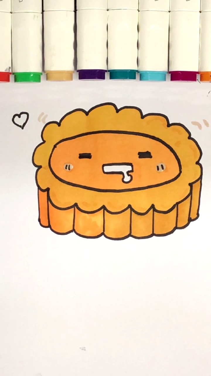 #中秋节#月饼简笔画,中秋怎么可以少了月饼