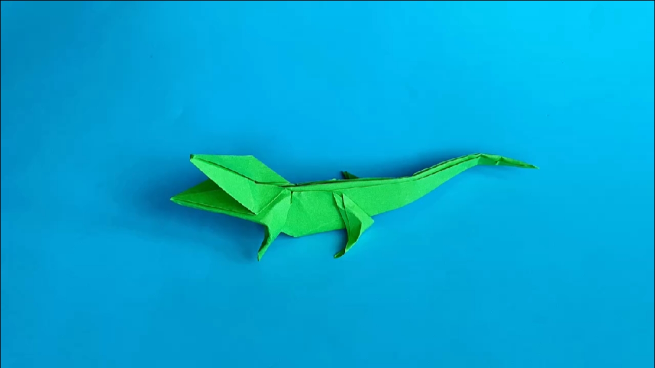 #折纸#折纸鳄鱼(上)