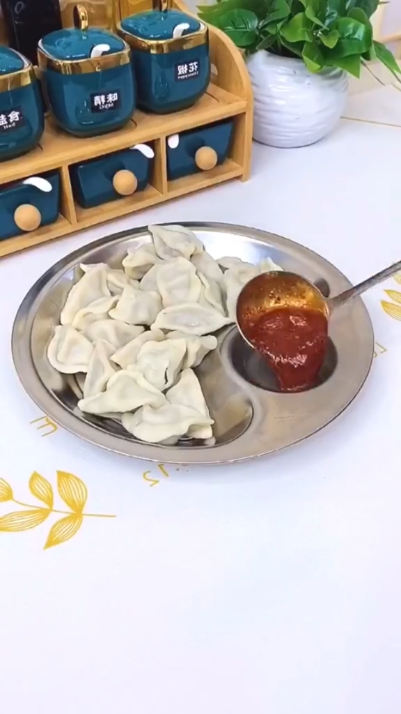 饺子盘,不锈钢材质,耐高温,好清洗#饺子盘#