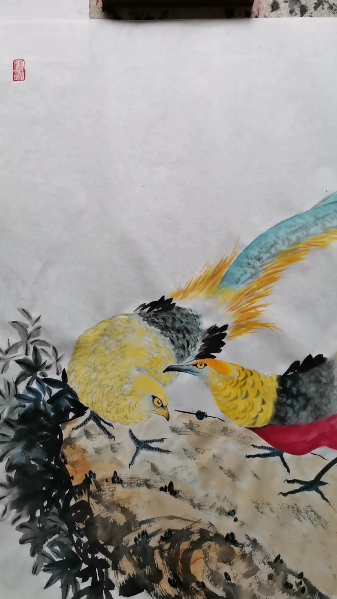王兴民国画～锦鸡