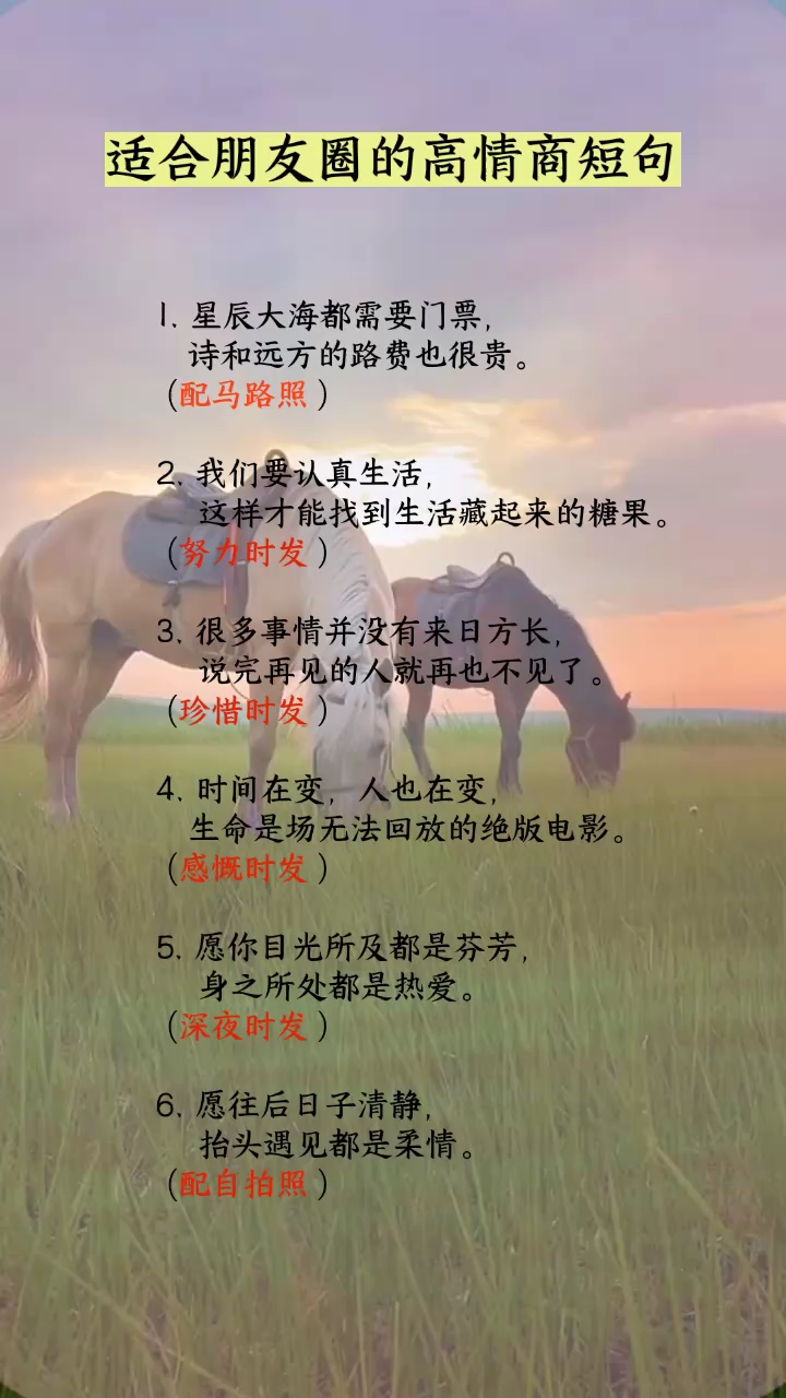 #适合发朋友圈的文字#适合朋友圈的高情商短句