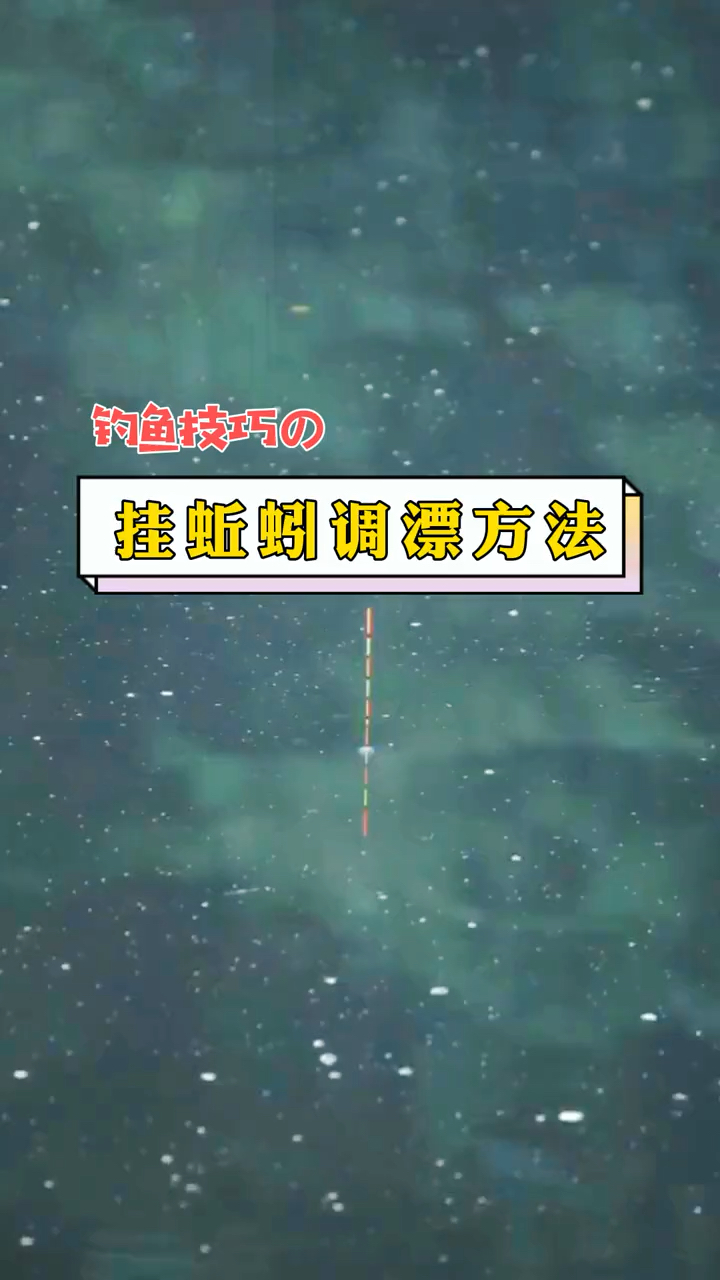 #钓鱼技巧#很多钓友不知道挂蚯蚓如何调漂,看完这个视频你就明白了!