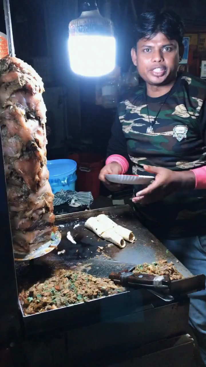 印度夜市烤肉卷饼