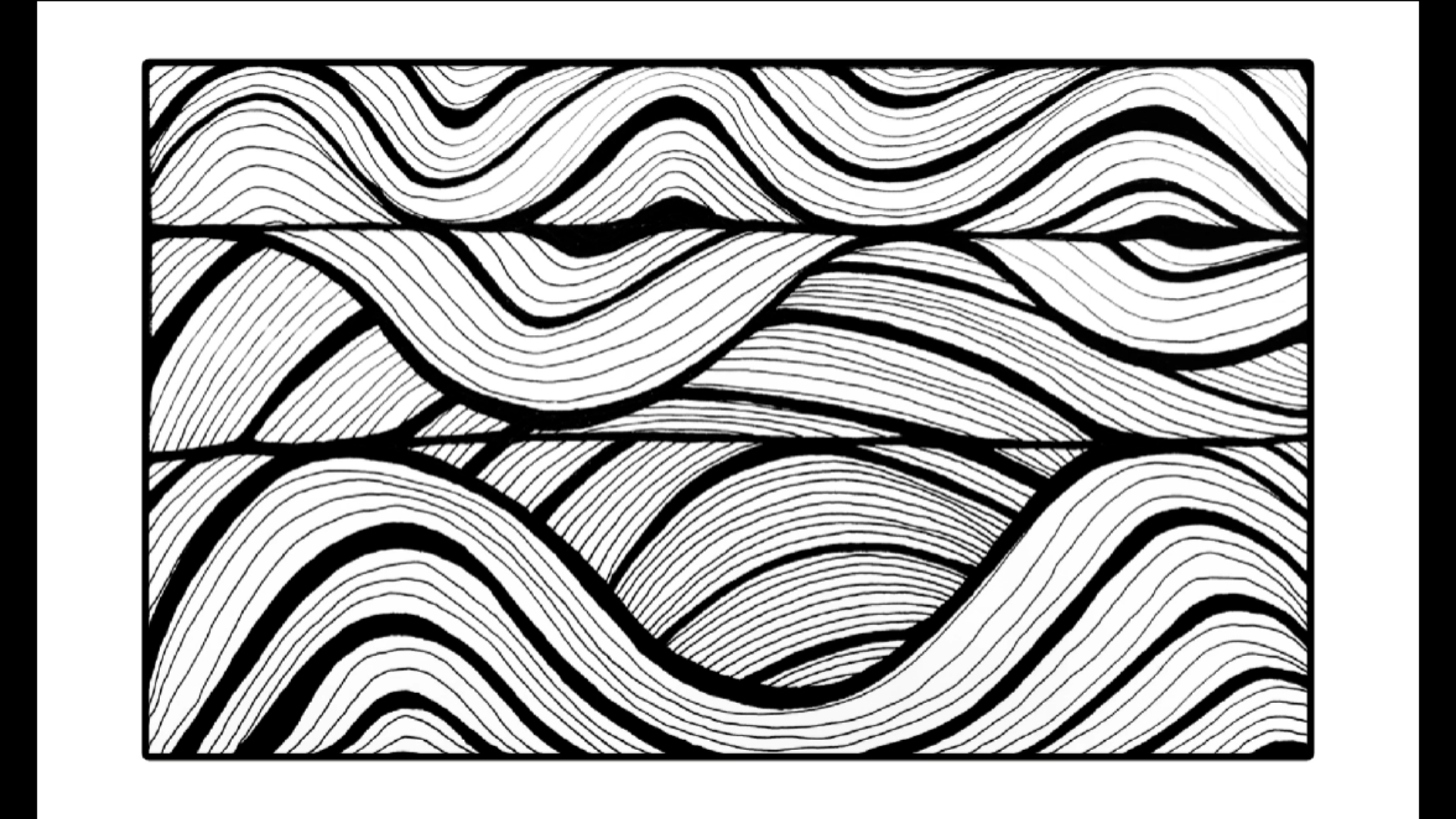 #黑白装饰画#简单解压治愈的黑白画20201218绘画过程