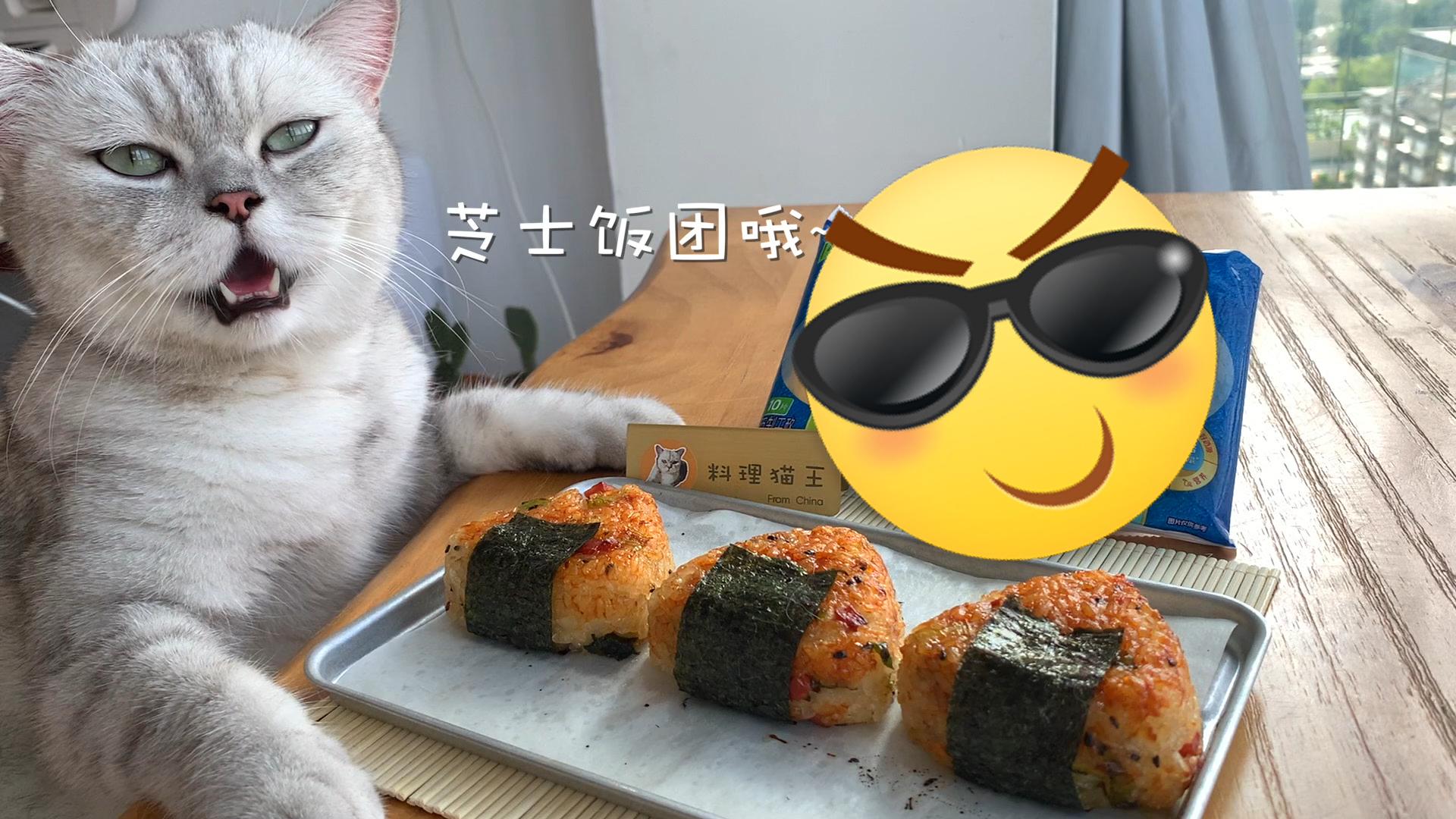 #美食看中国#猫咪做的纯脚工元気饭团