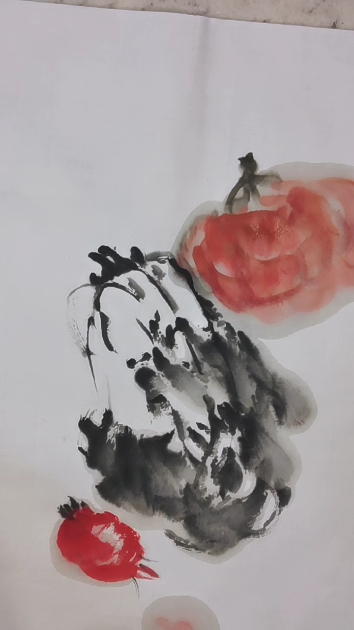 #画画原来如此简单#写意白菜萝卜!