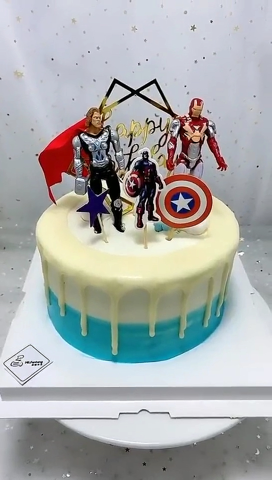 #生日蛋糕#复仇者联盟主题蛋糕