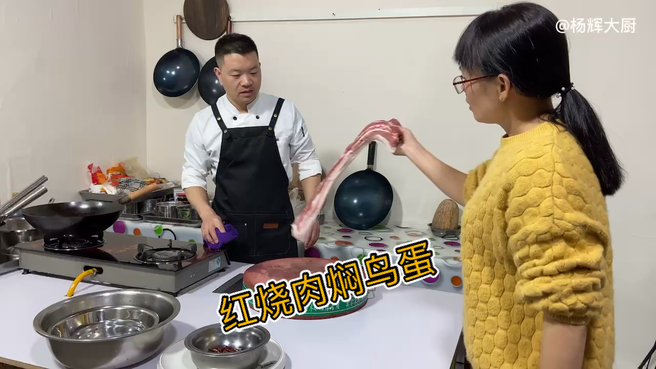 #我家的菜谱#家常菜《红烧肉焖鸟蛋》