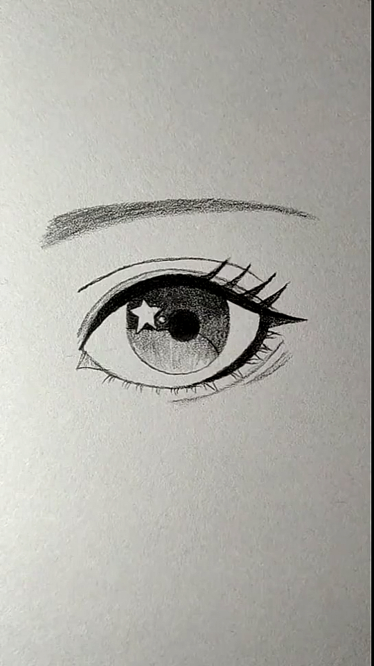 #简笔画#用直线画漂亮的大眼睛