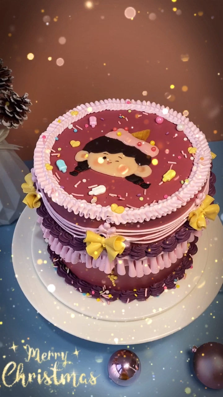 #2021我的心愿##奶油霜手绘蛋糕