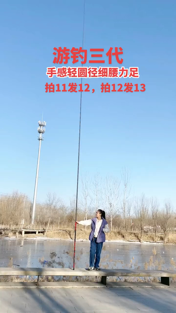高碳大炮鱼竿钓草洞鲫鱼鲤鱼,长杆短线钓法