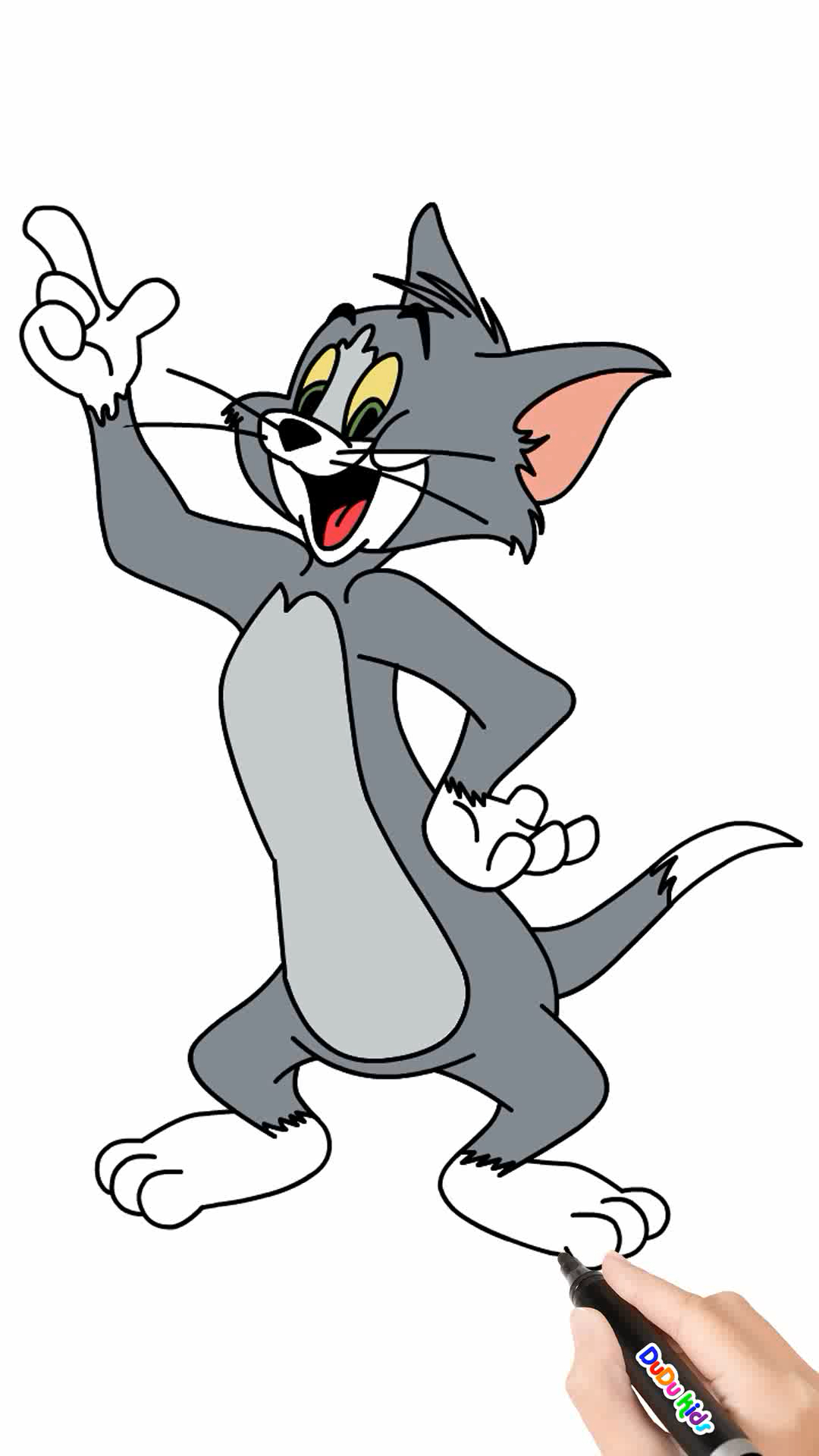 #猫和老鼠#怎样画汤姆猫简笔画猫和老鼠绘画