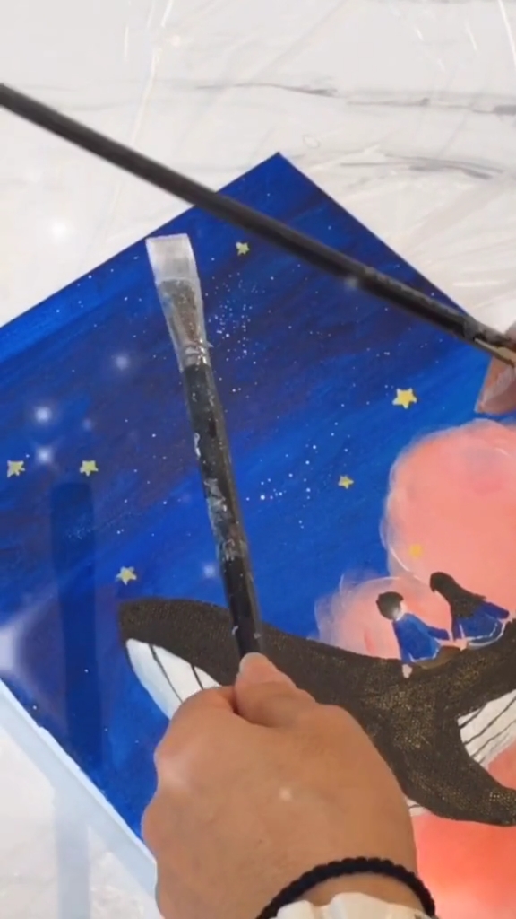 #画画原来如此简单#简单的鲸鱼手绘最近怎么闲,喜欢就画起来～