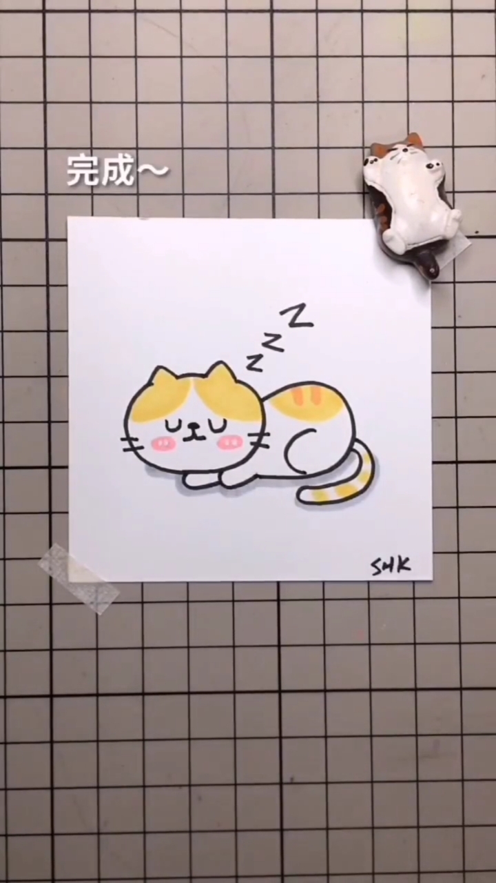 可爱小猫简笔画