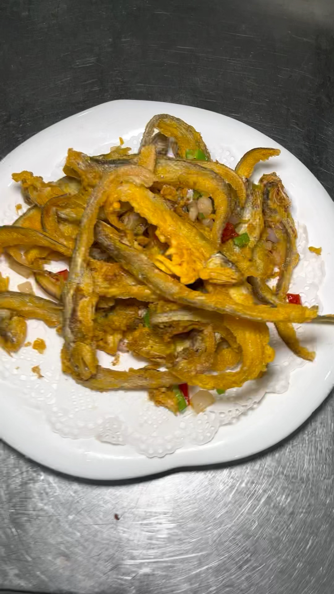 农庄美食椒盐毛刀鱼