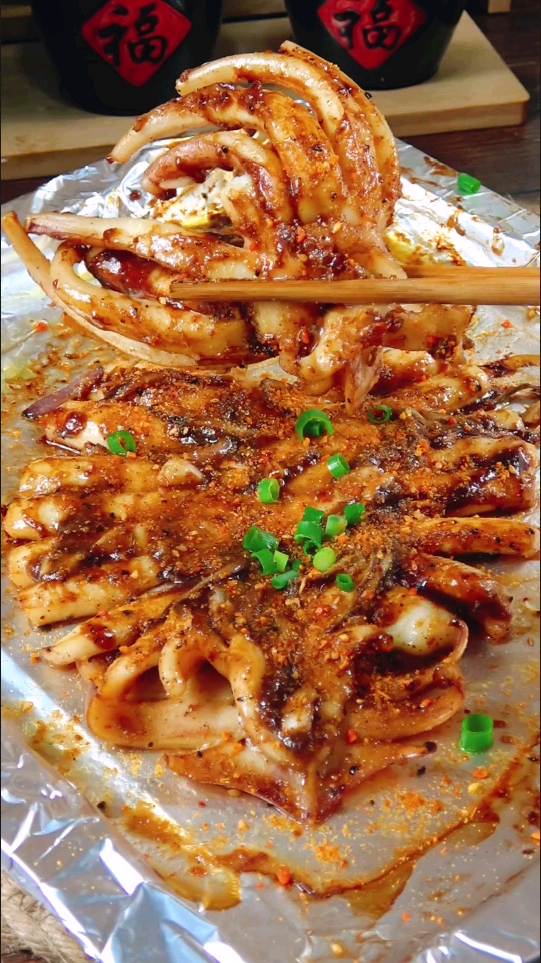 #食神大PK#自制烤鱿鱼，做法简单，好吃又解馋