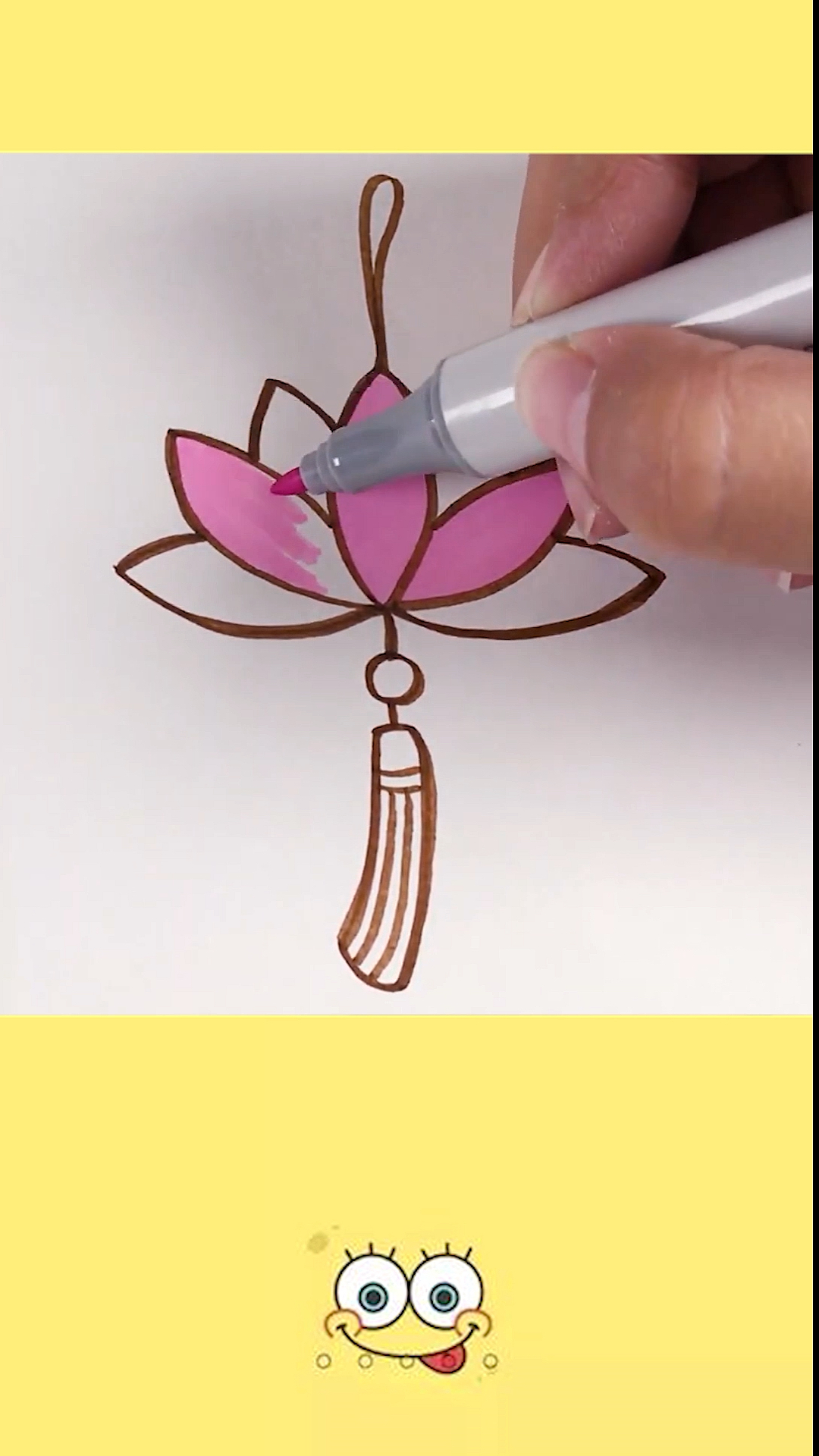 #简笔画#荷花灯
