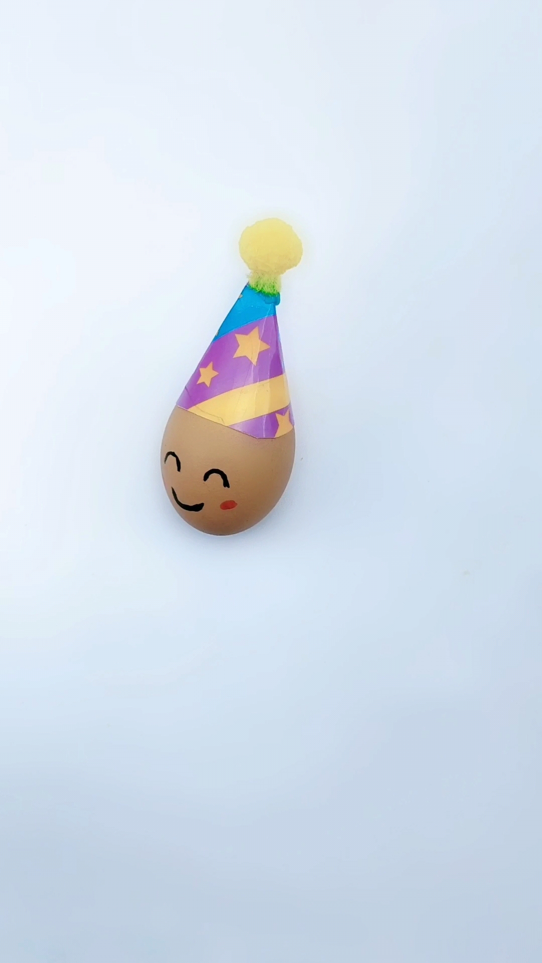 #手工制作#家里的鸡蛋壳别丢，做个不倒翁给小朋友玩吧