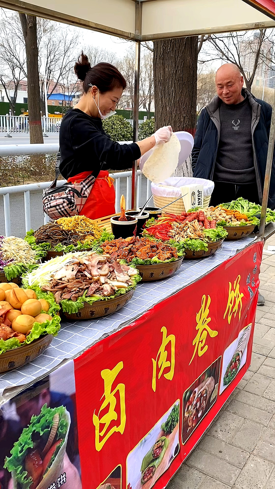 开封卤肉卷饼技术哪里教学#卤肉卷饼#烙馍卷菜#街边小吃