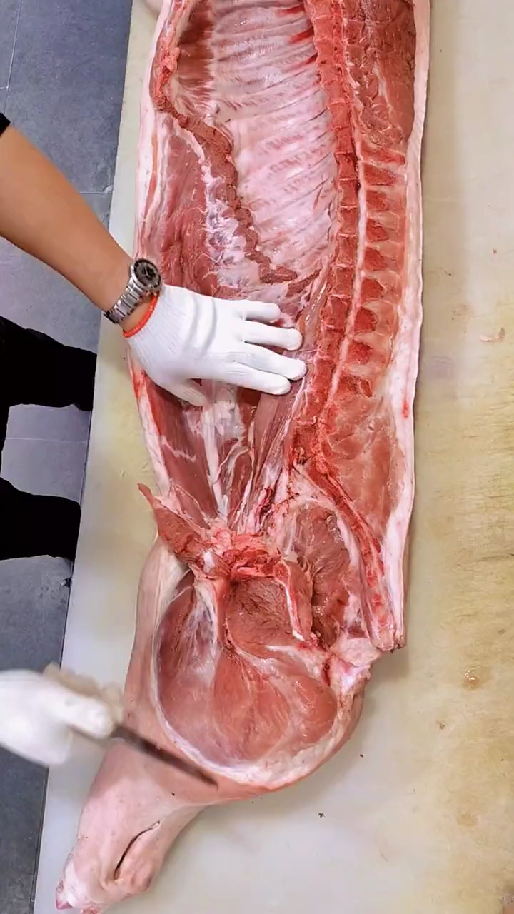 #猪肉#猪肉的分解,这个手法大家看看怎么样?