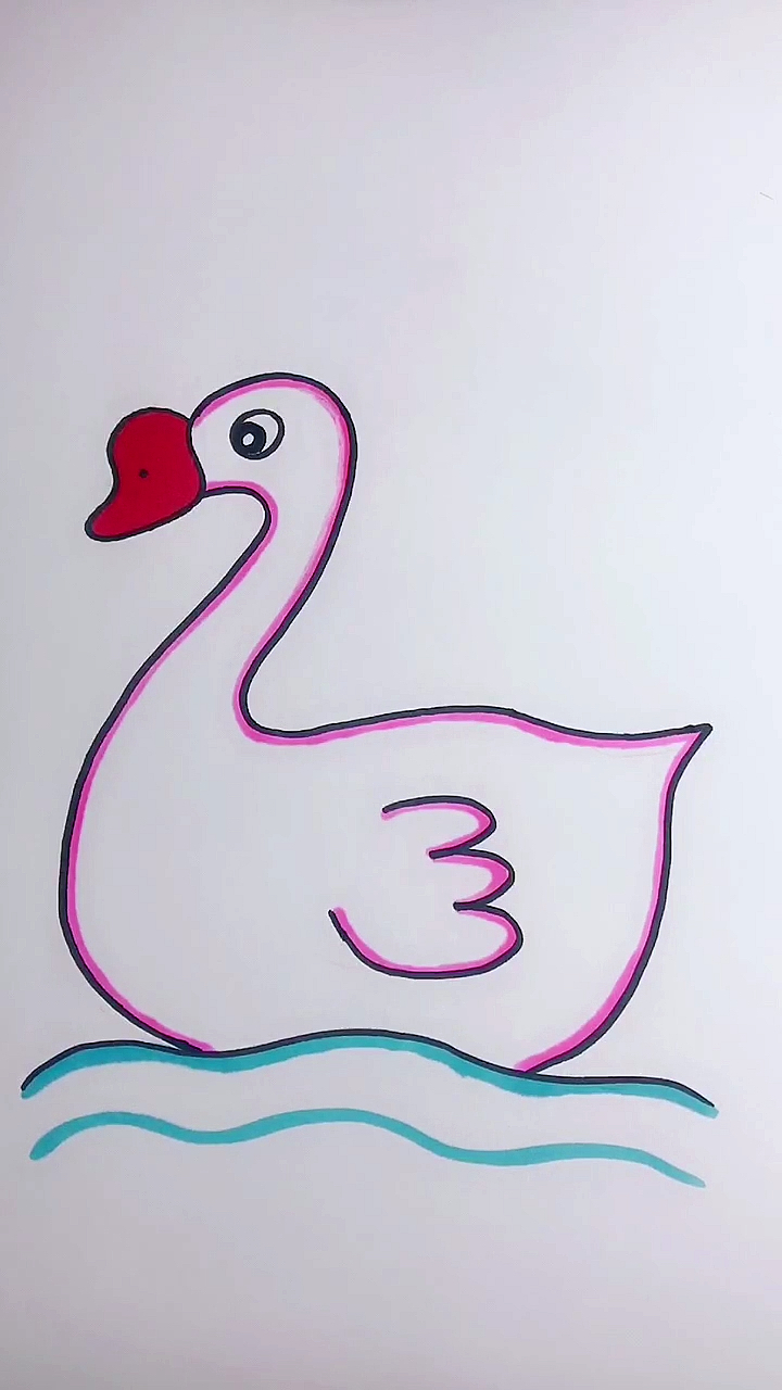 #画画原来如此简单#数学老师教你画大白鹅