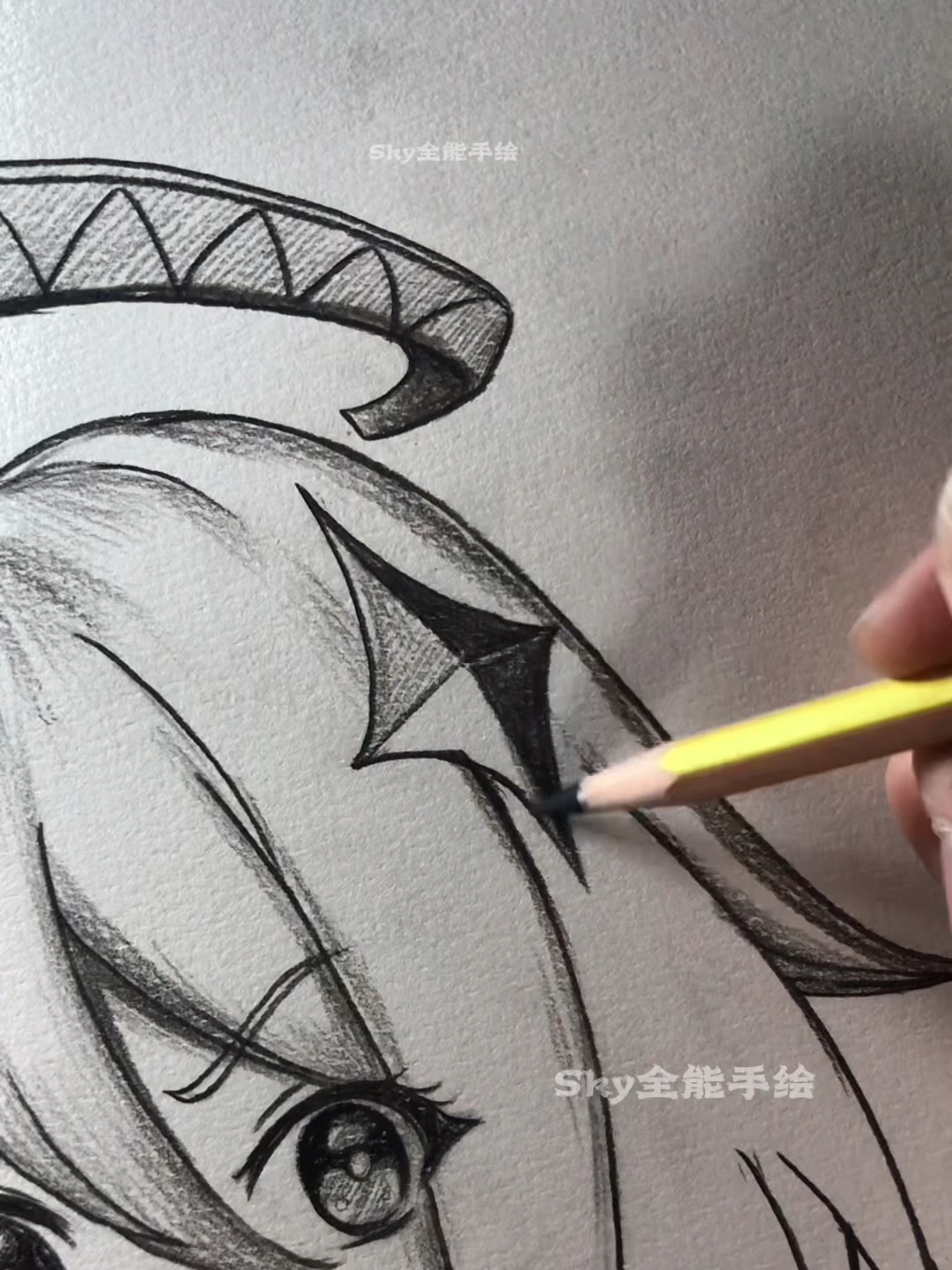 #画画原来如此简单#原声绘画人物派蒙角色过程技巧