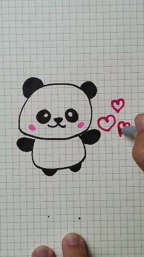 #音为有你#可爱小熊猫简笔画,一起来画画吧!