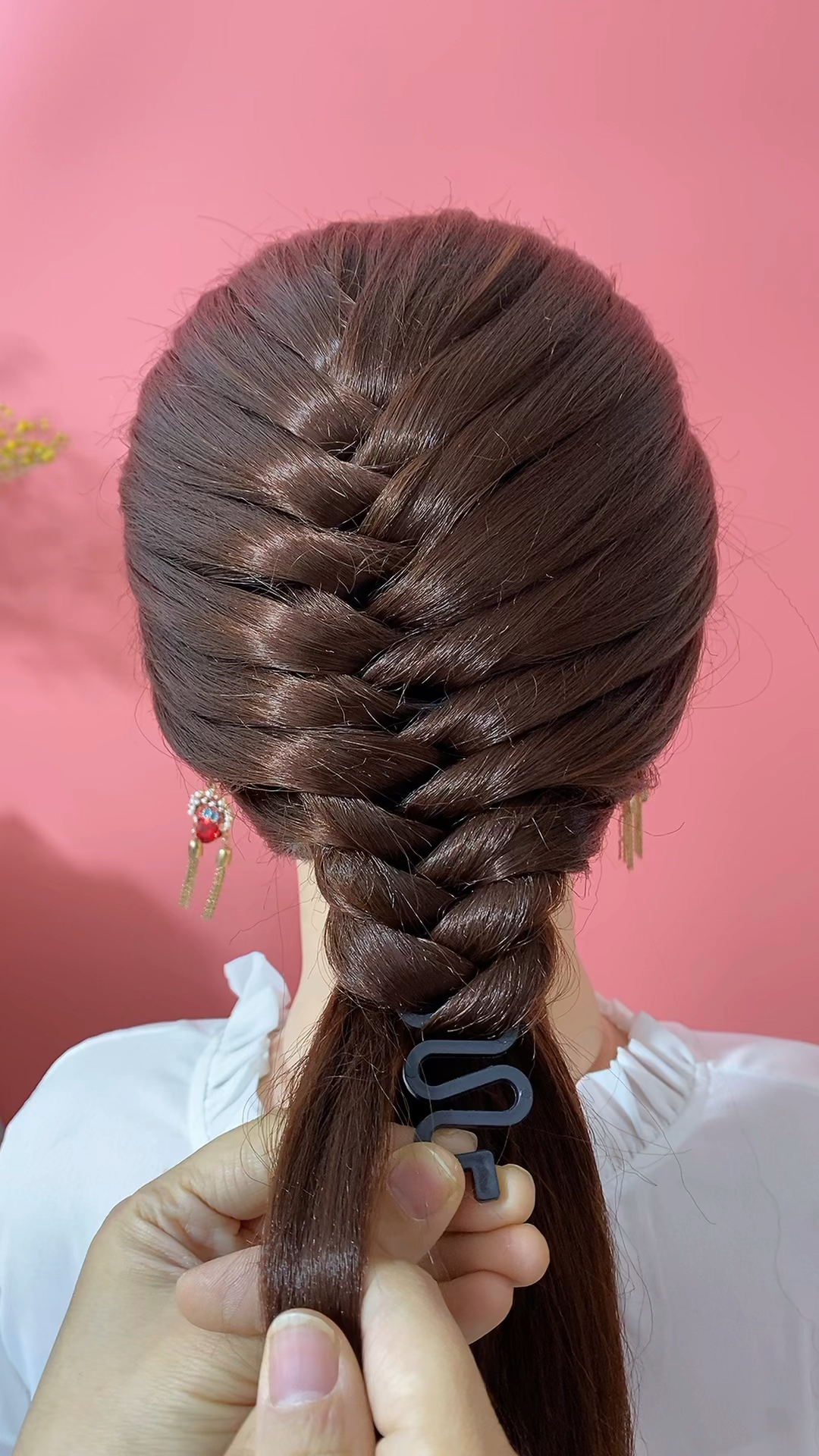 #全民最火编发#卡出来的满头鱼骨辫,连男人都可以学会