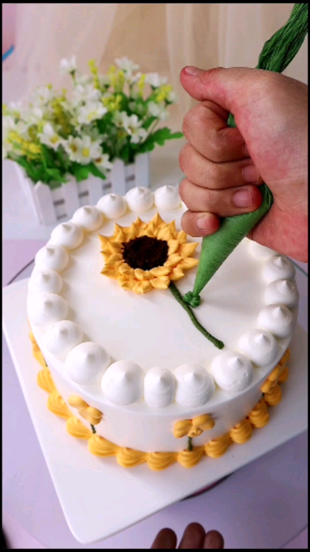#生日蛋糕#新年快乐呀,愿你们像向日葵一样,积极向上