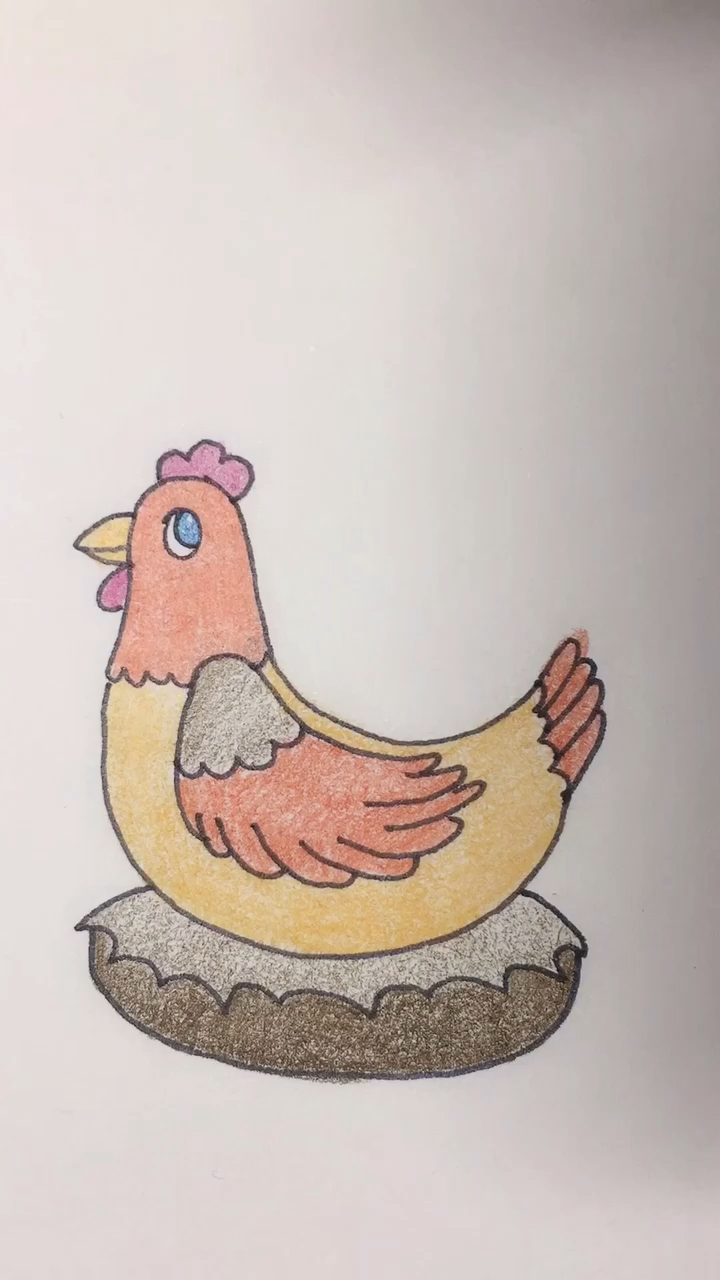 #画画原来如此简单#学画老母鸡简笔画