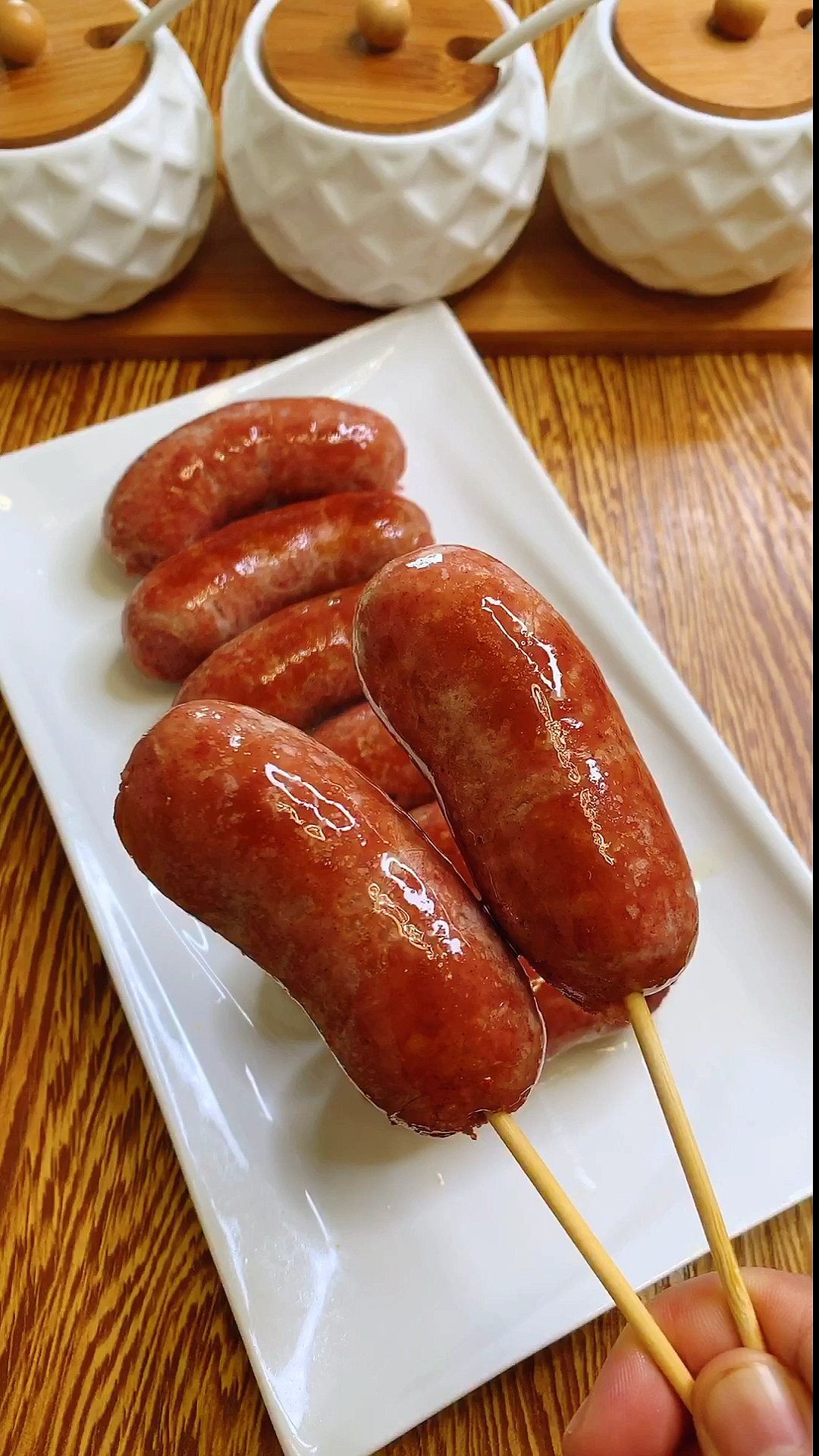 #美食记#脆皮肠的做法一块猪肉一把淀粉0失败