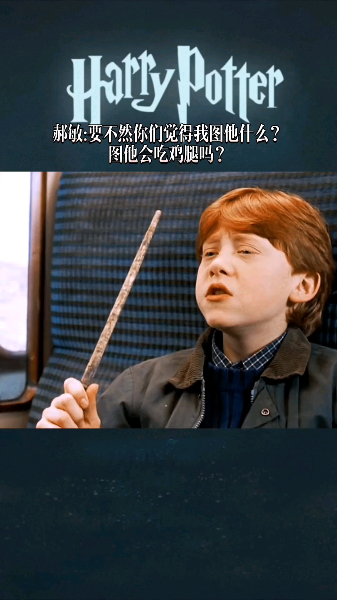 #哈利波特#吃货罗恩太可爱了
