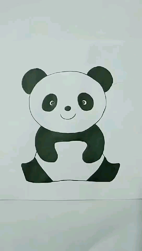 可爱小熊猫简笔画