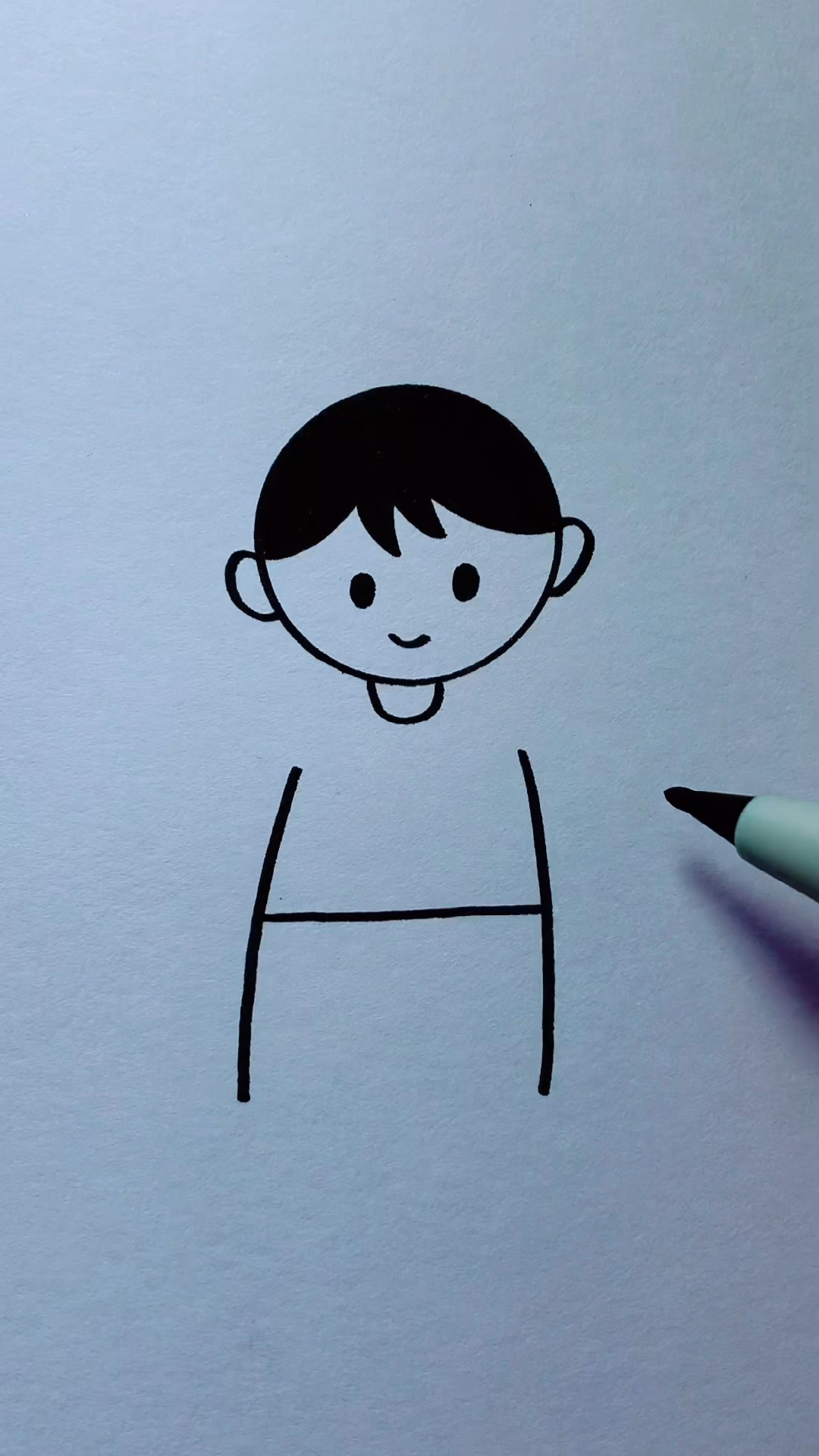 #简笔画#简笔画小男孩