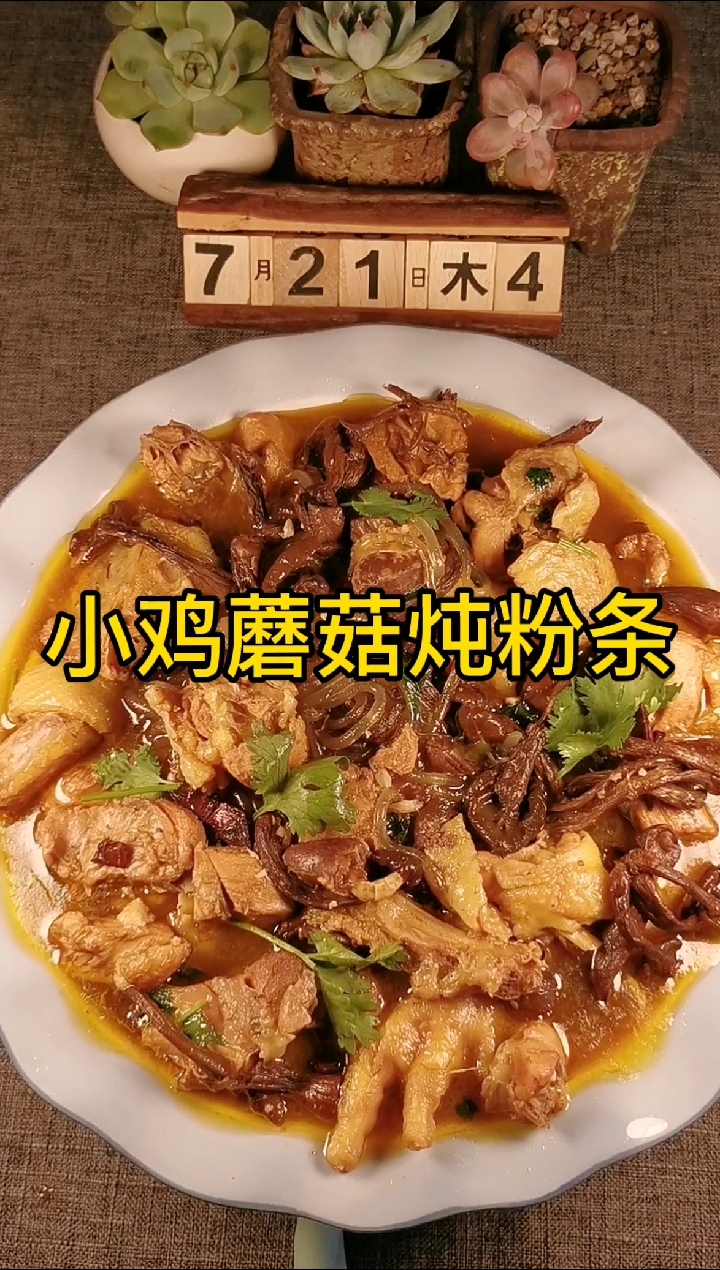 #美食#鸡肉鲜香,蘑菇营养,粉条滑爽棉实,炖菜之首——小鸡蘑菇豆炖粉条。