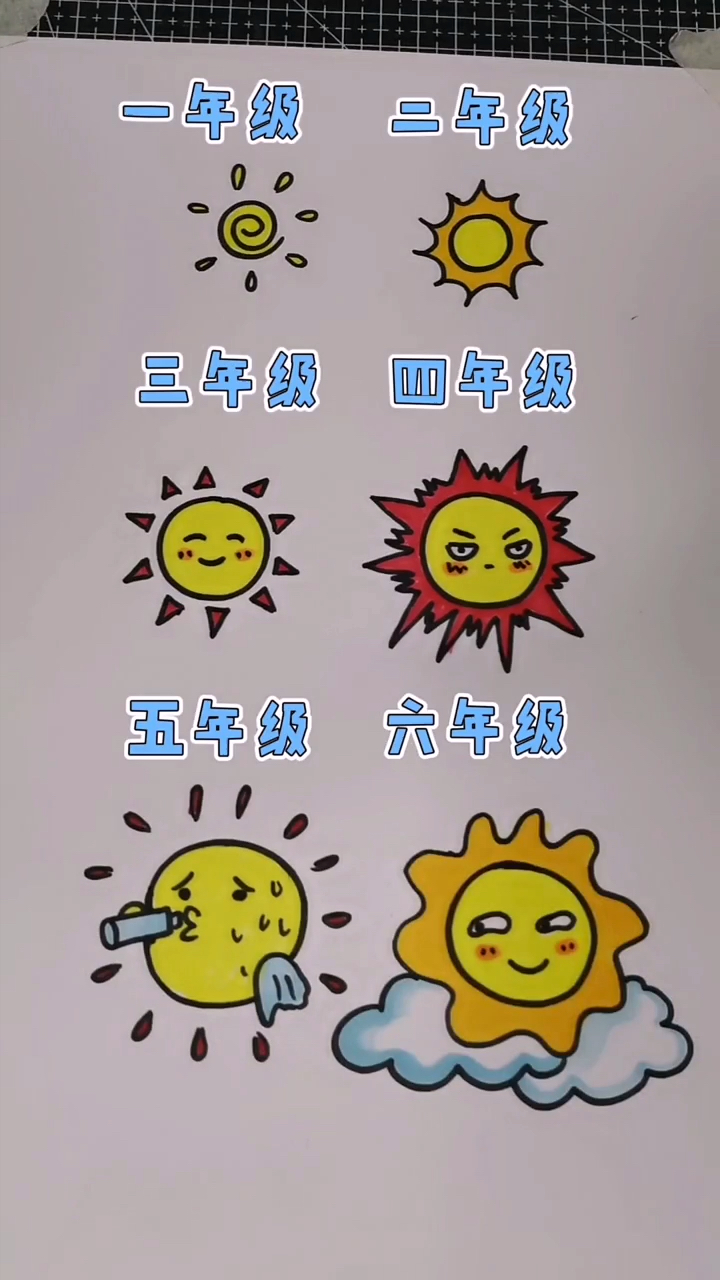 学画太阳简笔画