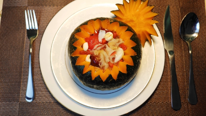 #自制美食#莲子银耳南瓜煲