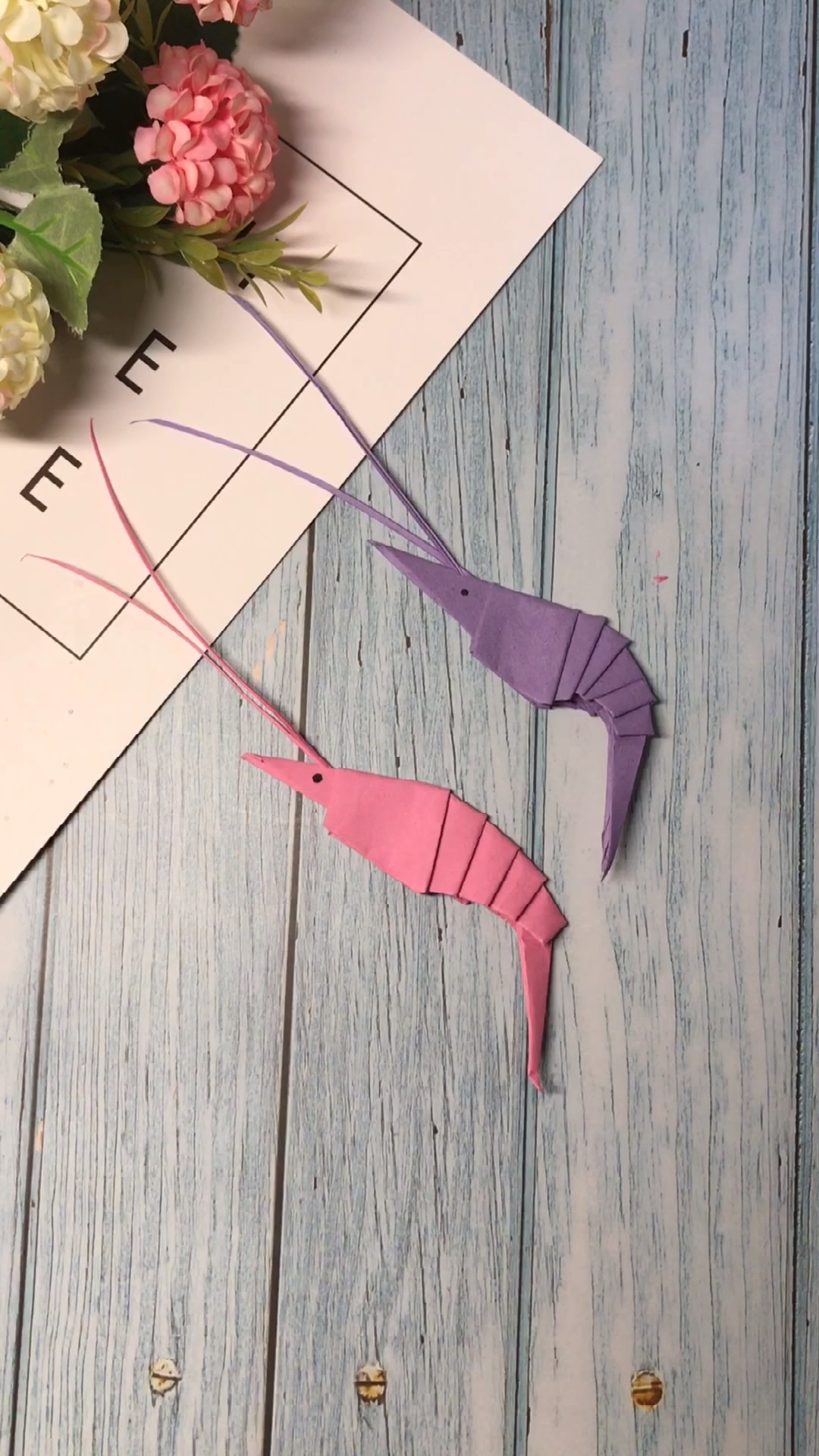 #手工折纸#非常逼真的折纸小虾,一起来哦