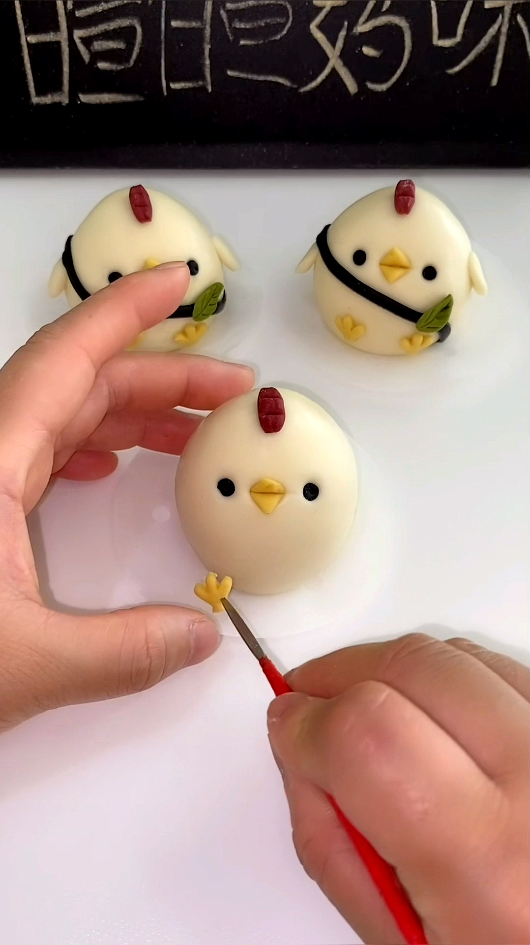#果蔬卡通包#小鸡仔馒头,你学会了吗?