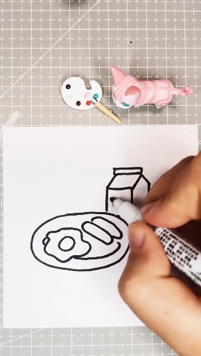 #绘画#教你画早餐